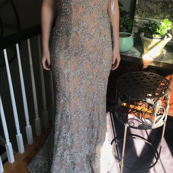 Jovani Gown with Lace Overlay - Picture 8 of 8